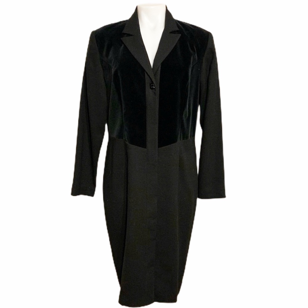Vintage Jackie K Pure Virgin Wool Black Dress